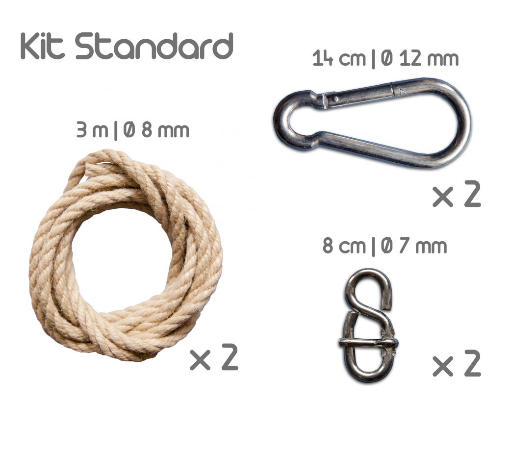 Kit cordage Sangles de fixation pour hamac, haute resistance.
